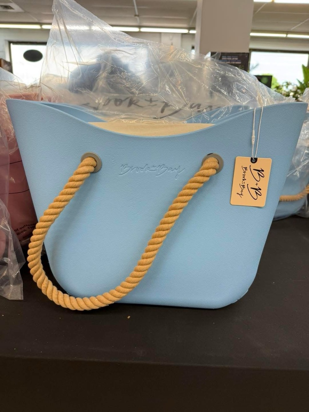 Light Blue beach bag perfect for summer water proof